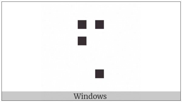 Braille Pattern Dots-1248 on various operating systems