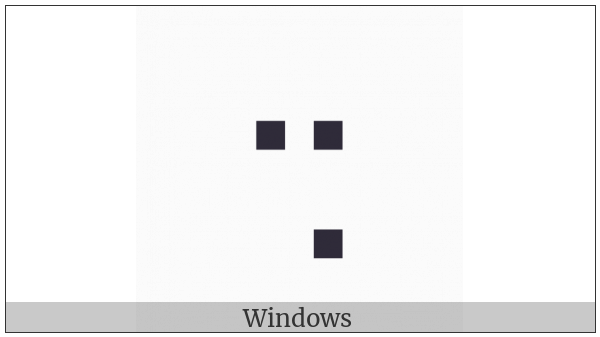Braille Pattern Dots-258 on various operating systems