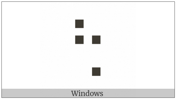 Braille Pattern Dots-1258 on various operating systems