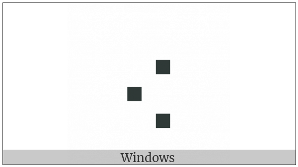 Braille Pattern Dots-358 on various operating systems