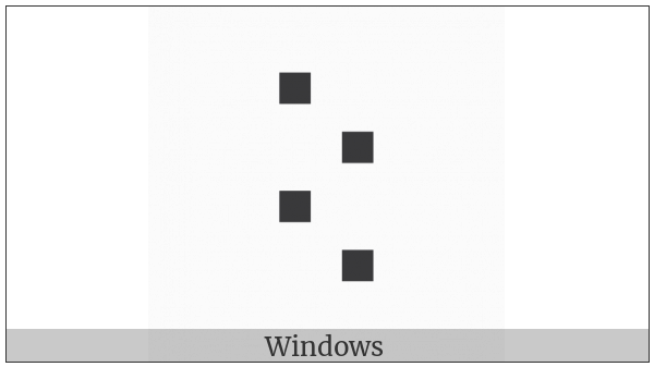 Braille Pattern Dots-1358 on various operating systems