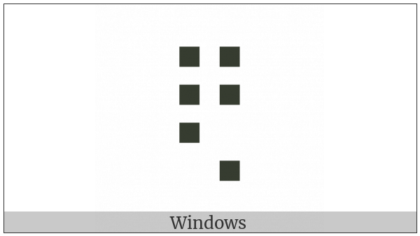 Braille Pattern Dots-123458 on various operating systems