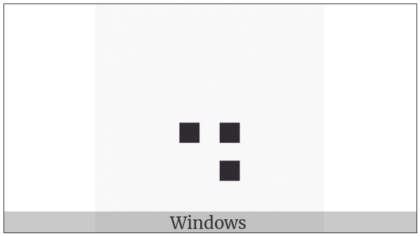 Braille Pattern Dots-368 on various operating systems