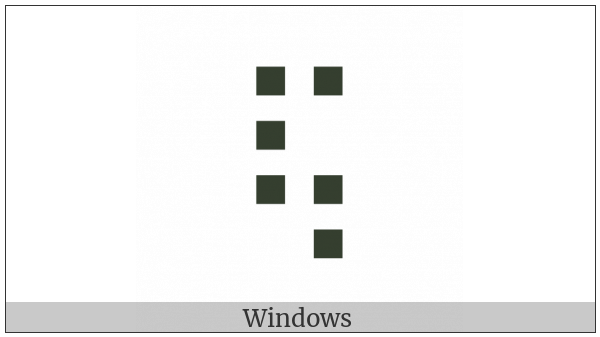 Braille Pattern Dots-123468 on various operating systems