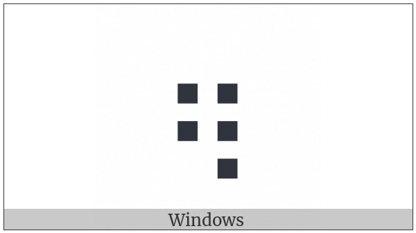 Braille Pattern Dots-23568 on various operating systems