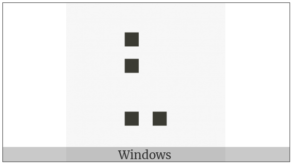 Braille Pattern Dots-1278 on various operating systems