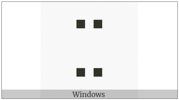 Braille Pattern Dots-1478 on various operating systems