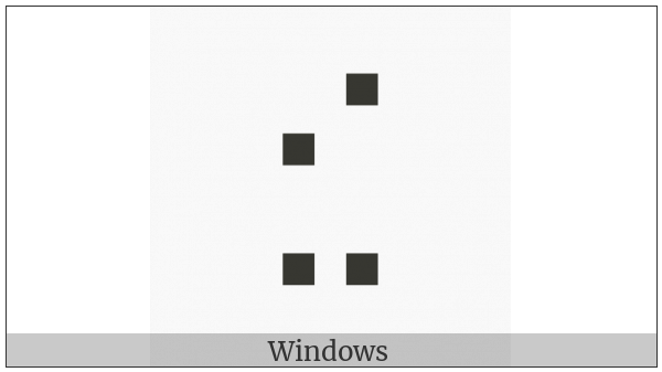 Braille Pattern Dots-2478 on various operating systems