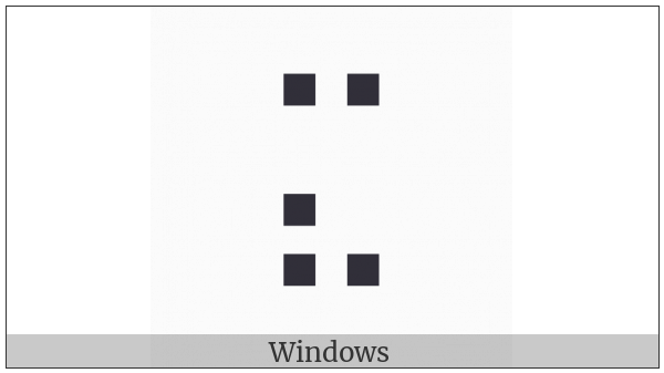 Braille Pattern Dots-13478 on various operating systems