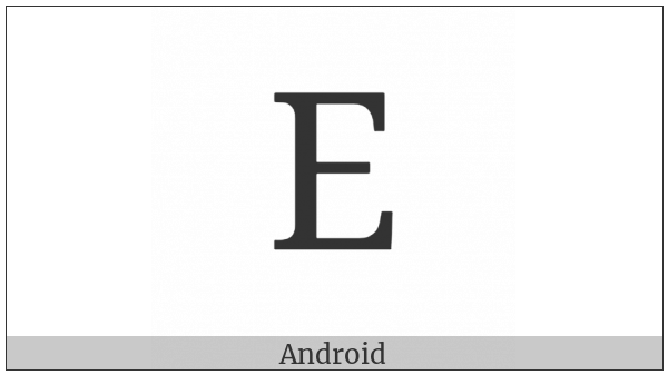 Cyrillic Capital Letter Ie on various operating systems