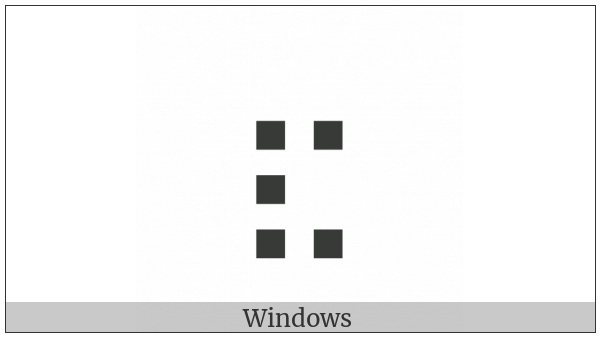 Braille Pattern Dots-23578 on various operating systems