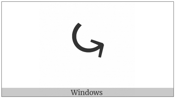 Lower Left Semicircular Anticlockwise Arrow on various operating systems