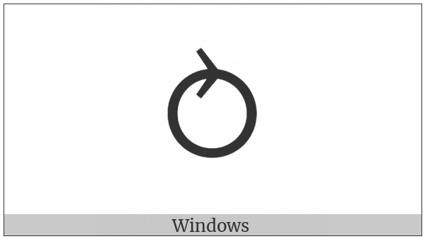 Clockwise Closed Circle Arrow on various operating systems