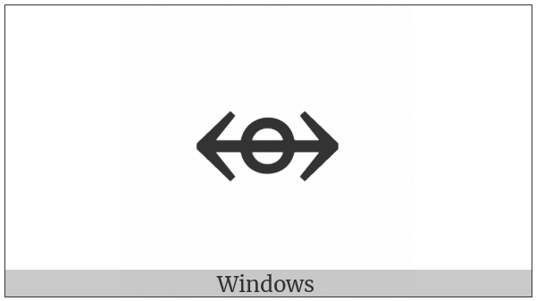 Left Right Arrow Through Small Circle on various operating systems