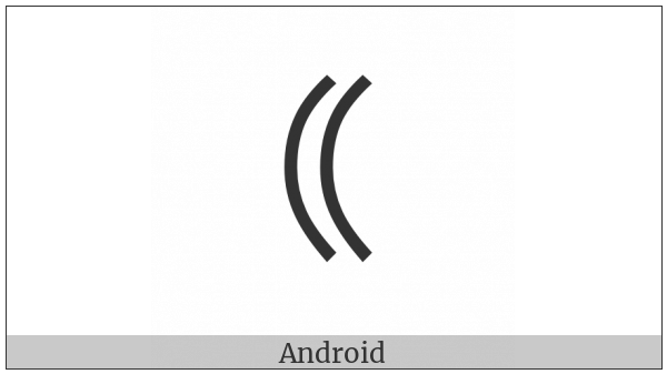 Left White Parenthesis on various operating systems