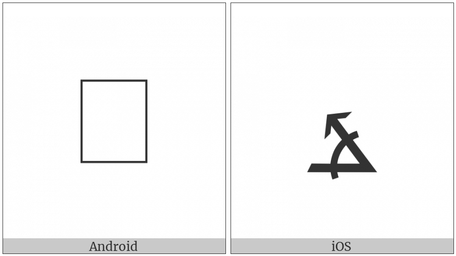Measured Angle With Open Arm Ending In Arrow Pointing Up And Left on various operating systems