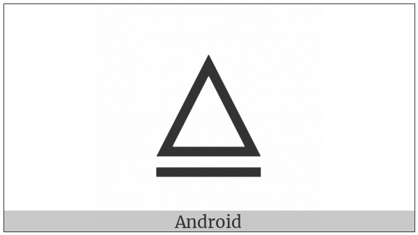 Triangle With Underbar on various operating systems