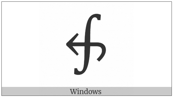 Integral With Leftwards Arrow With Hook on various operating systems