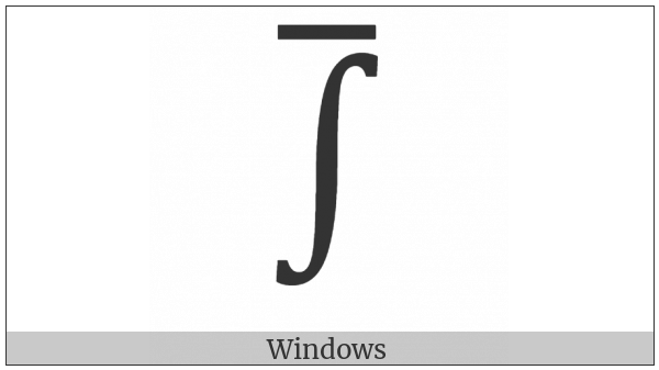 Integral With Overbar on various operating systems