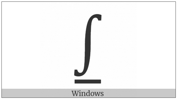 Integral With Underbar on various operating systems