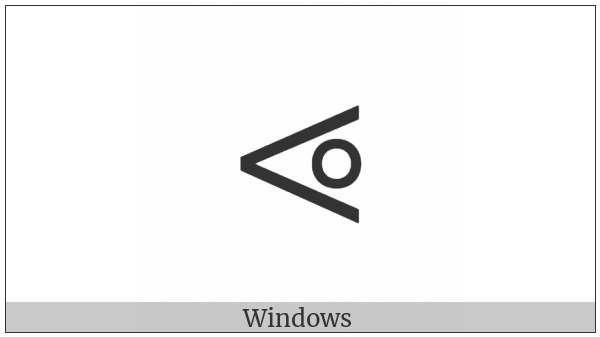 Less-Than With Circle Inside on various operating systems