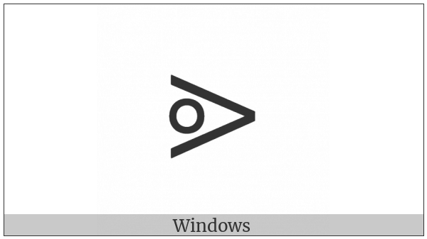 Greater-Than With Circle Inside on various operating systems