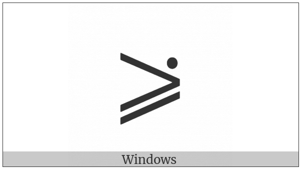 Greater-Than Or Slanted Equal To With Dot Above on various operating systems