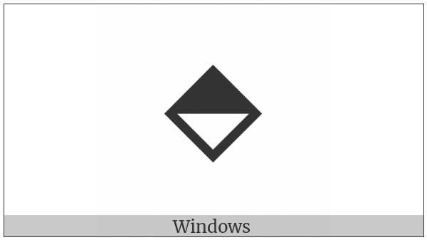 Diamond With Top Half Black on various operating systems