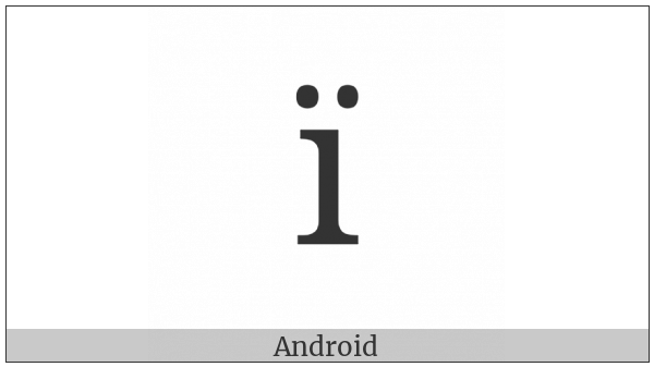 Cyrillic Small Letter Yi on various operating systems