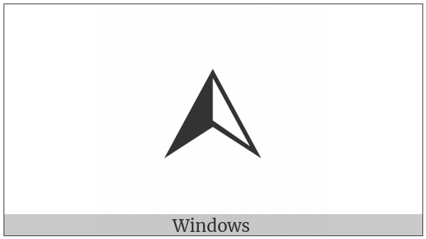 Three-D Right-Lighted Upwards Equilateral Arrowhead on various operating systems