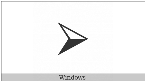 Three-D Top-Lighted Rightwards Equilateral Arrowhead on various operating systems