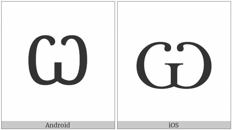 Cyrillic Capital Letter Omega on various operating systems
