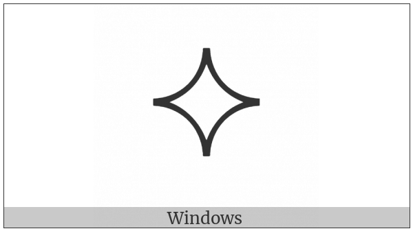 White Four Pointed Cusp on various operating systems