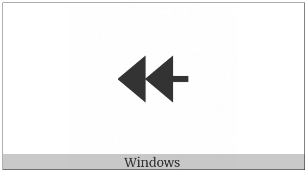 Leftwards Two-Headed Arrow With Triangle Arrowheads on various operating systems