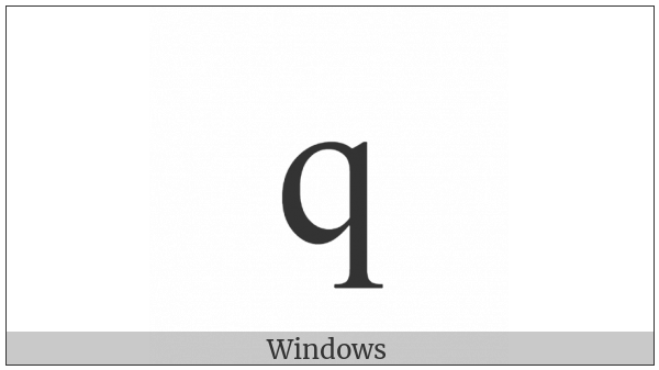 Latin Small Letter Q on various operating systems