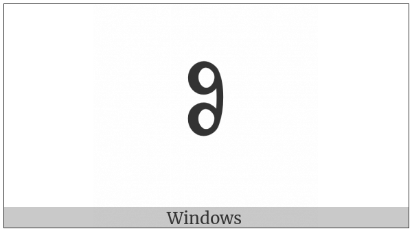 Glagolitic Small Letter Onu on various operating systems