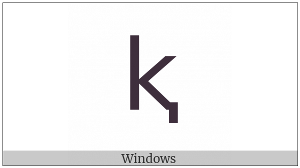 Latin Small Letter K With Descender on various operating systems