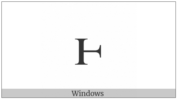 Latin Small Letter Half H on various operating systems