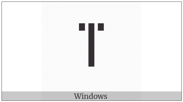 Tifinagh Letter Yaj on various operating systems
