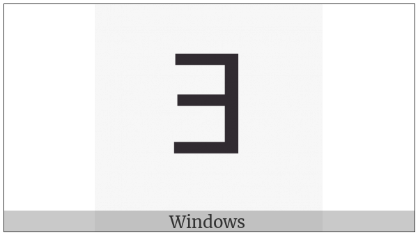 Tifinagh Letter Yaddh on various operating systems