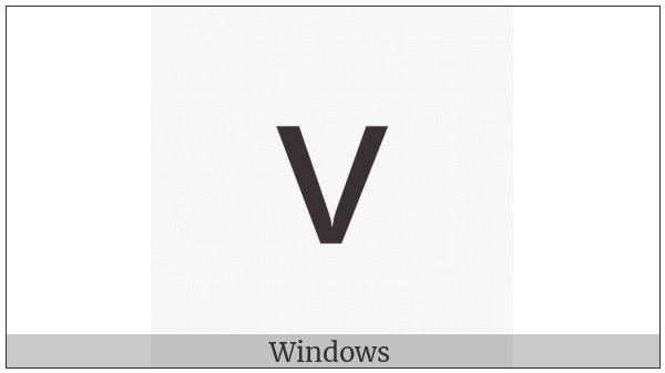 Latin Small Letter V on various operating systems