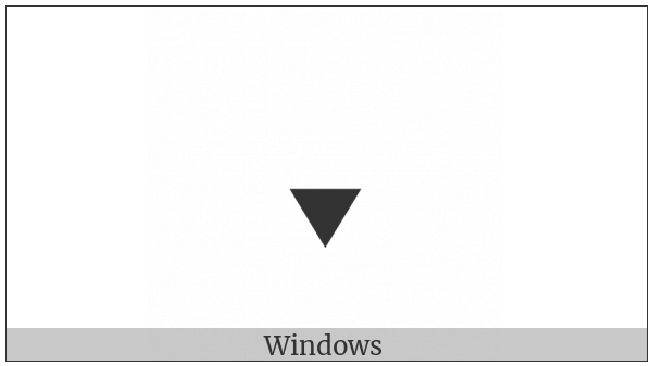 Musical Symbol Triangle Notehead Down Black on various operating systems
