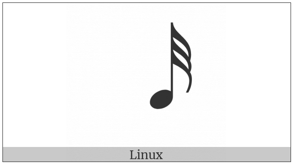 Musical Symbol Thirty-Second Note on various operating systems