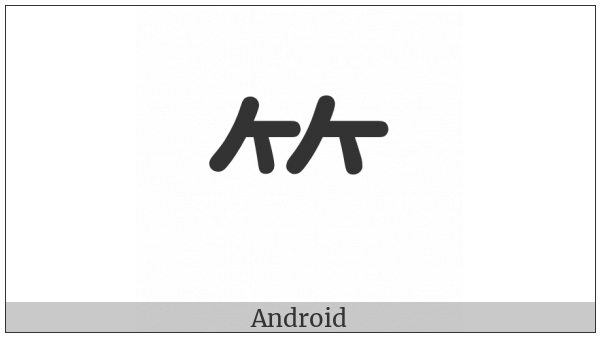 Cjk Radical Bamboo on various operating systems