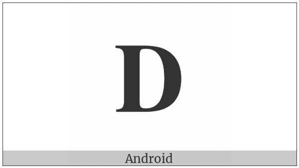 Mathematical Bold Capital D on various operating systems