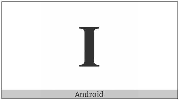 Mathematical Bold Capital I on various operating systems