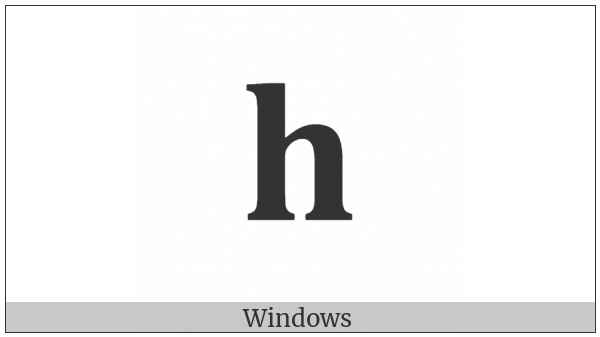 Mathematical Bold Small H on various operating systems
