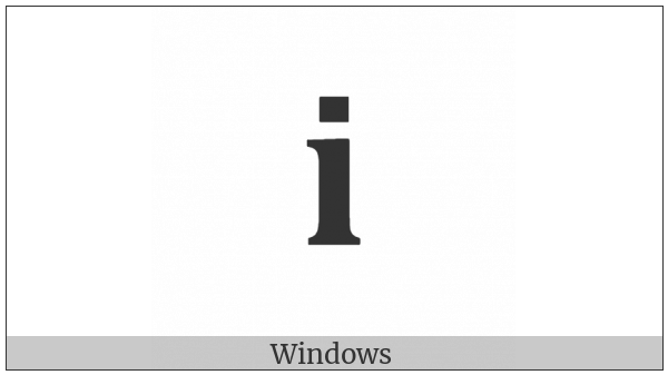 Mathematical Bold Small I on various operating systems
