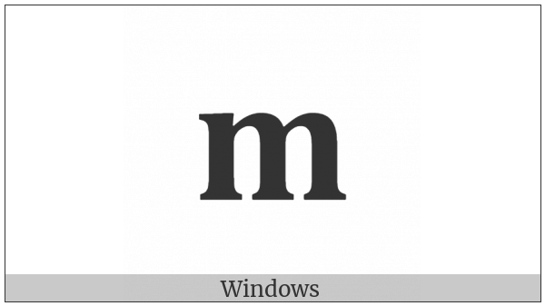 Mathematical Bold Small M on various operating systems