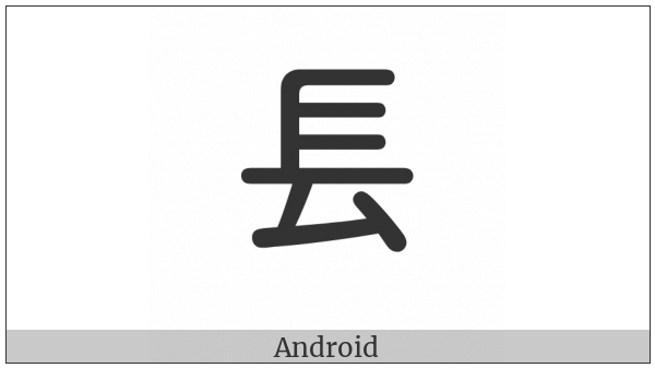 Cjk Radical Long Two on various operating systems